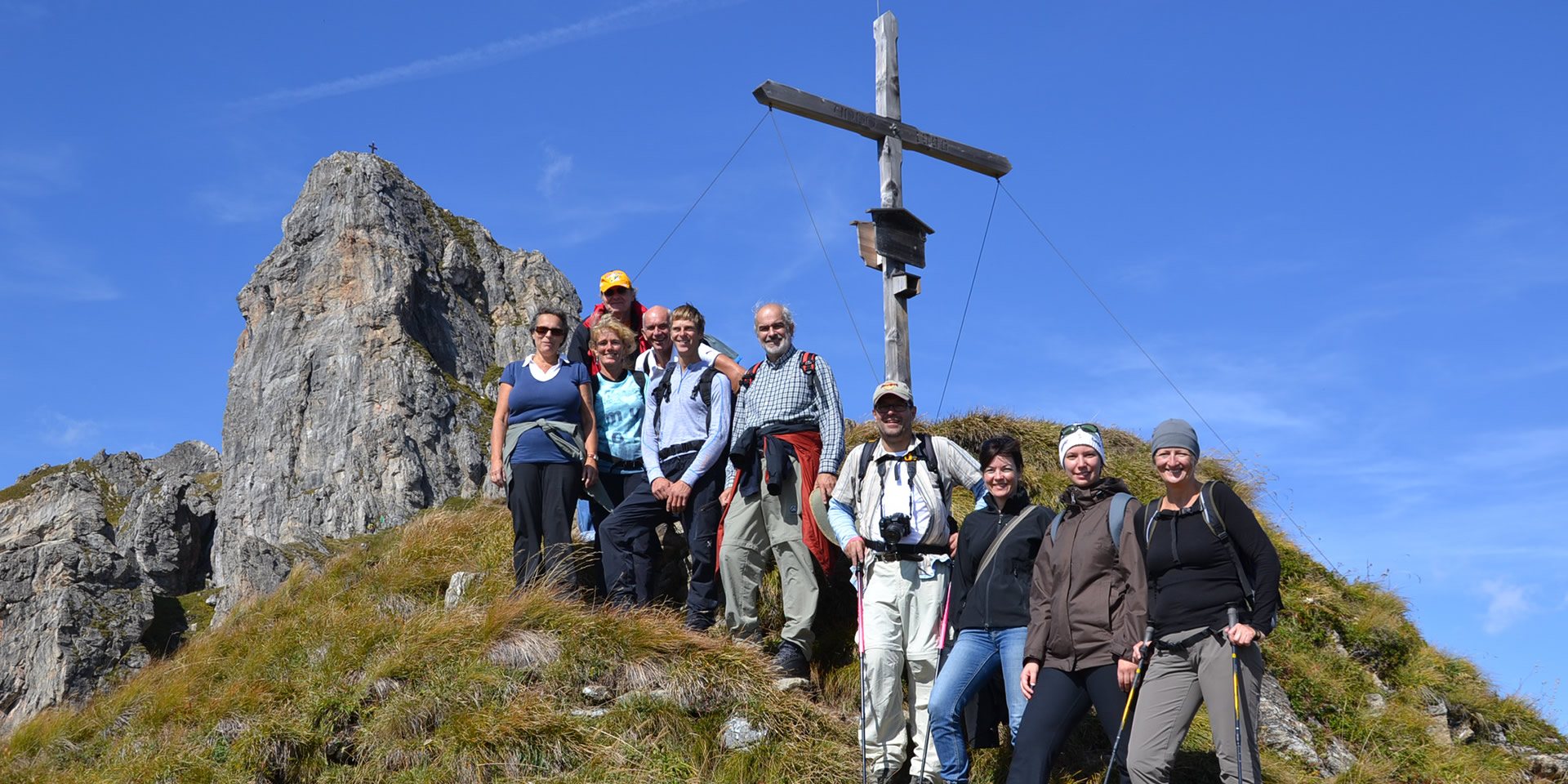 Wanderung mit der ganzen Gruppe beim Sommerurlaub im Großarltal